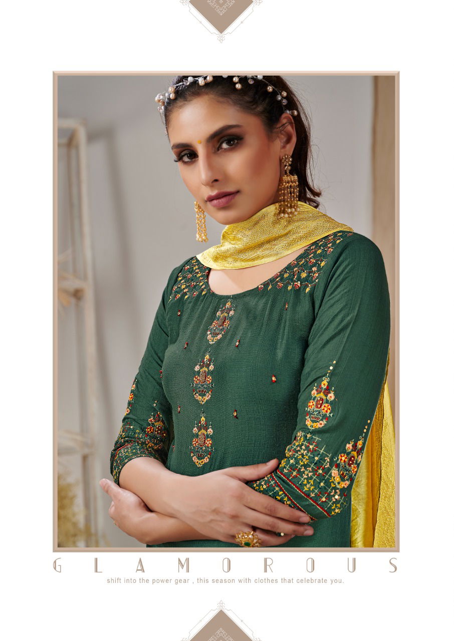 Koodee Sonpari 1 Fancy Viscose Festive Wear Kurti With Sharara And Dupatta Collection